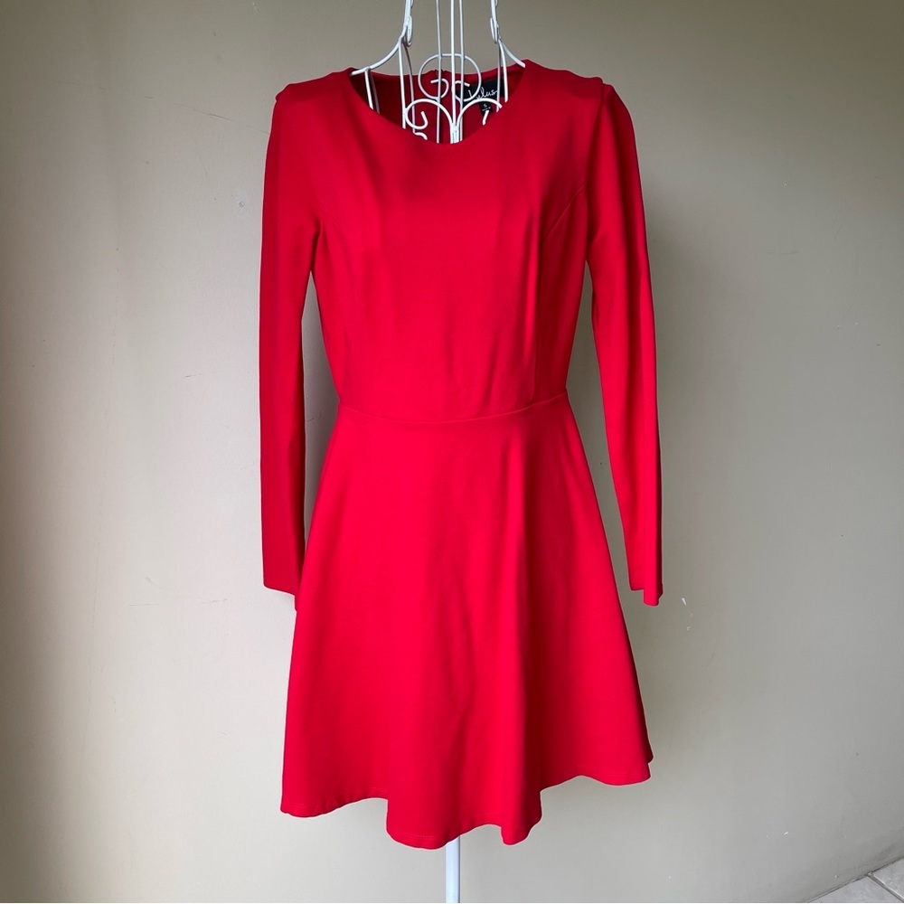 Red lulus flare mini dress